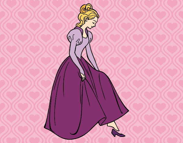 Desenho Princesa e sapato pintado por Natani