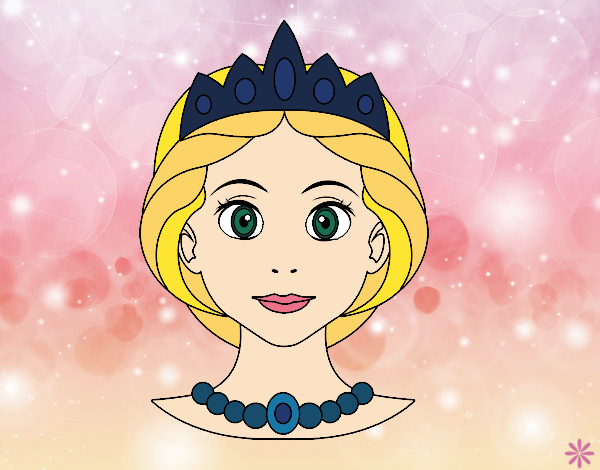 Desenho Rosto de princesa pintado por Natani