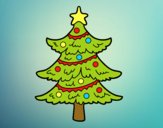 Desenho Árvore de Natal decorada pintado por boyartista