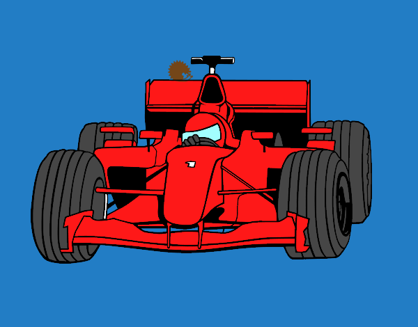 Desenho Carro de F1 pintado por palma