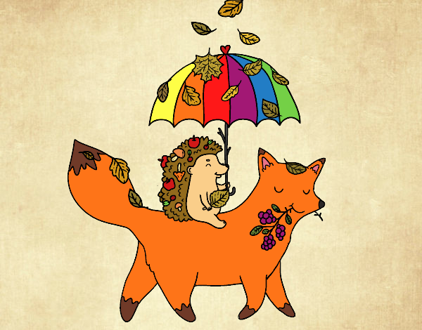 Desenho Dos animais e el outono pintado por AkaManah