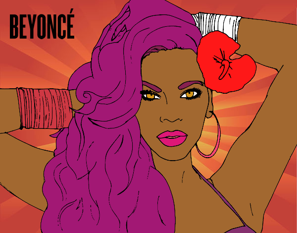 Desenho Beyoncé pintado por AndressaBR