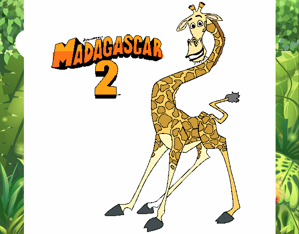 Desenho Madagascar 2 Melman pintado por AndressaBR