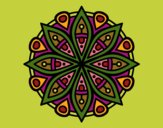 Desenho Mandala para a concentração pintado por CRIADO