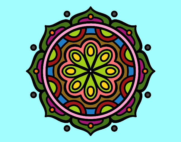 Desenho Mandala para meditar pintado por CRIADO