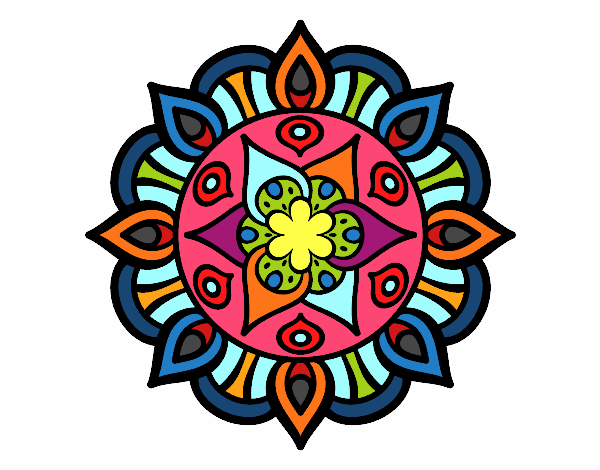 Desenho Mandala vida vegetal pintado por brankuzo 