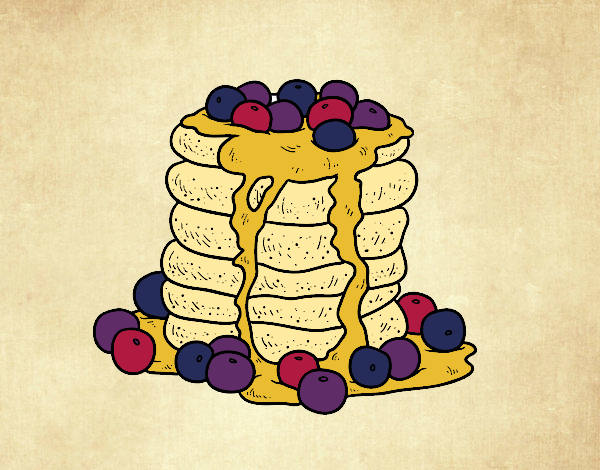 Desenho Pancakes pintado por Liine