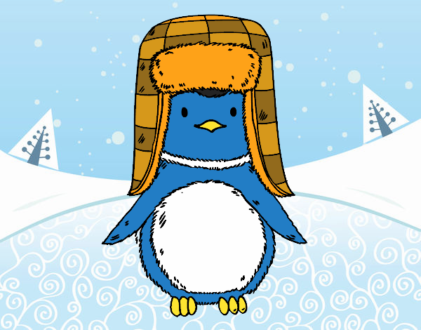 Desenho Pinguim com chapéu pintado por bianca100