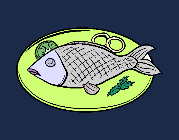 Desenho Placa de peixes pintado por AndressaBR