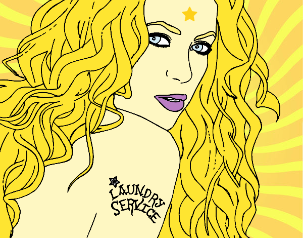 Desenho Shakira - Laundry Service pintado por AndressaBR