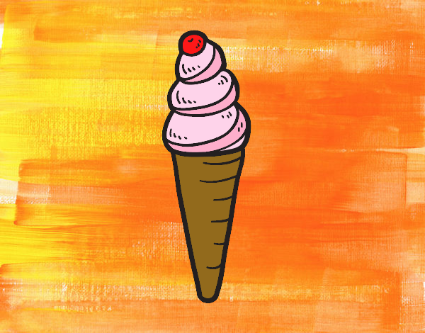 Desenho Uma casquinha de sorvete pintado por Liine