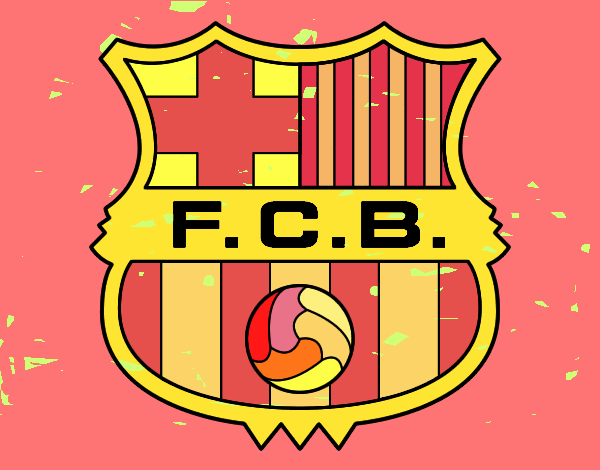 Desenho Emblema do F.C. Barcelona pintado por TONINH
