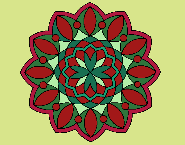 Desenho Mandala 3 pintado por ceciliaz