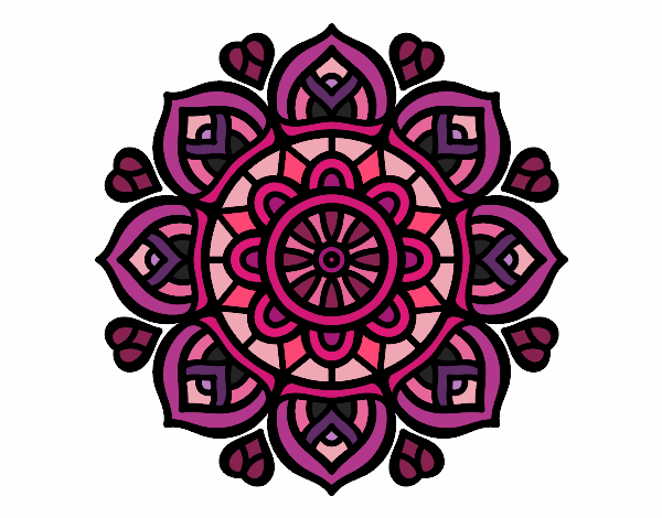 Desenho Mandala para a concentração mental pintado por Thayane11