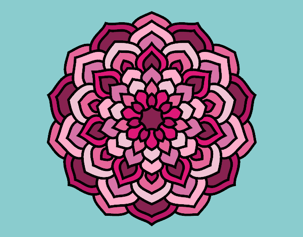 Desenho Mandala pétalas de flores pintado por CamillaD