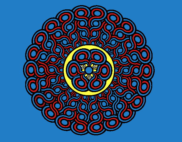 Desenho Mandala trançada pintado por ceciliaz