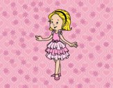 Desenho Menina com vestido de baile pintado por MIMIMLOVE