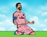 Desenho Sergio Ramos comemorando um gol pintado por TONINH