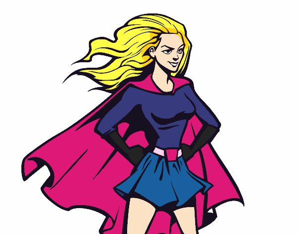 Desenho Super girl pintado por Isadoran