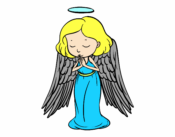 Desenho Um anjo a orar pintado por Catrinna