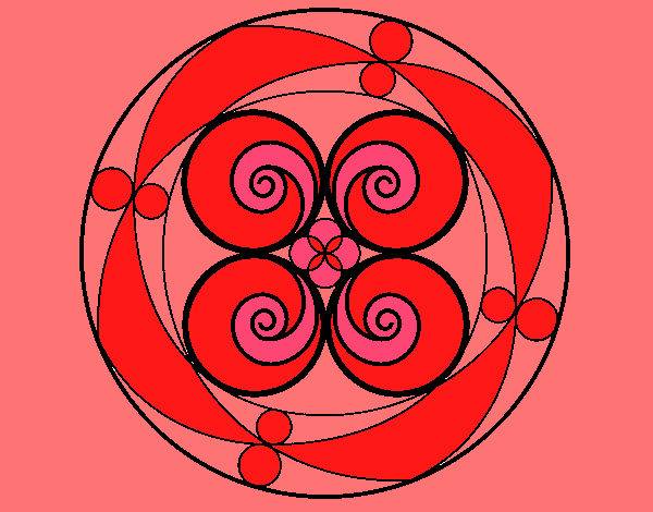 Desenho Mandala 5 pintado por ceciliaz