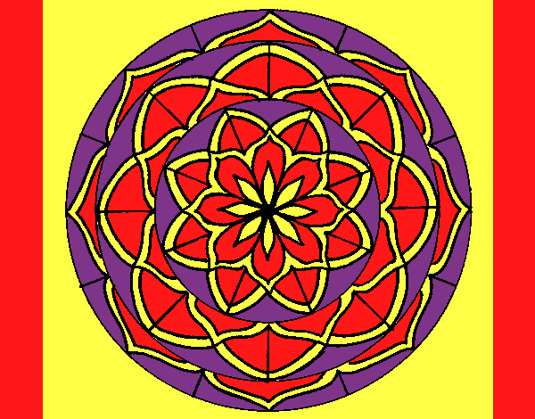 Desenho Mandala 6 pintado por ceciliaz