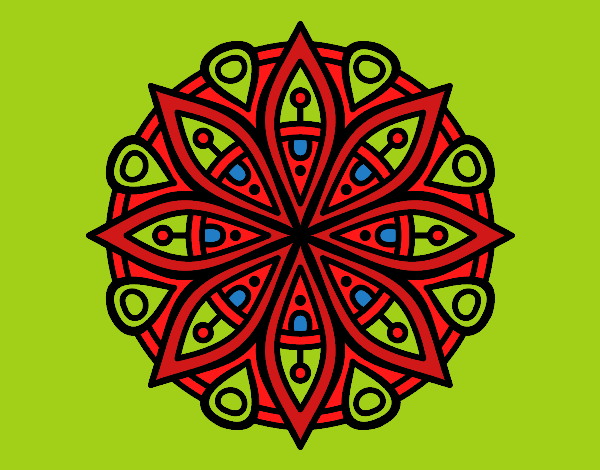 Desenho Mandala para a concentração pintado por IsabelDiva