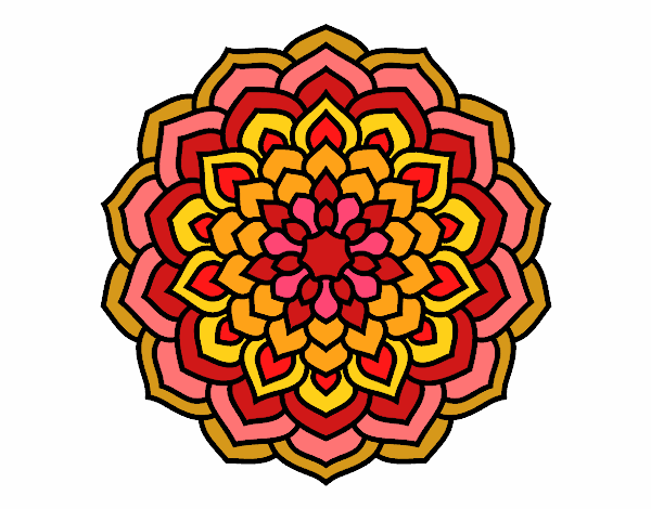 Desenho Mandala pétalas de flores pintado por IsabelDiva