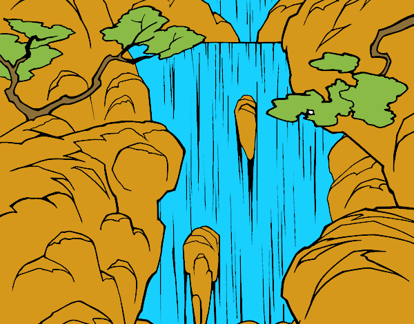Desenho Cachoeira pintado por     Bela12