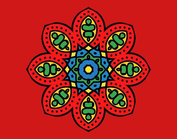 Desenho Mandala árabe pintado por ceciliaz