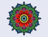 Desenho Mandala flash floral pintado por karinabrag