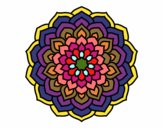 Desenho Mandala pétalas de flores pintado por RaphaFerra