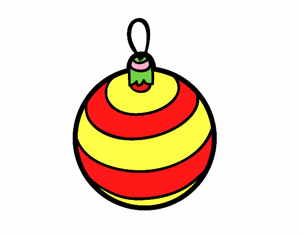 Desenho de Uma bola da árvore de Natal pintado e colorido por Usuário não  registrado o dia 22 de Dezembro do 2016