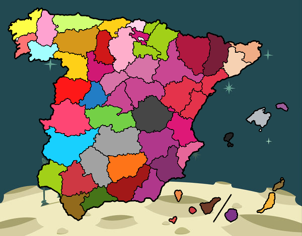Desenho As províncias de Espanha pintado por LeticinhaR