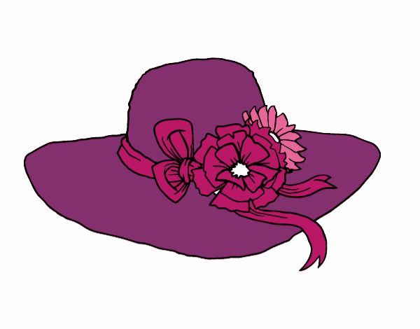Desenho Chapéu por flores pintado por Gabig
