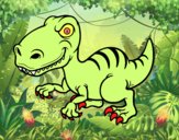 Desenho Dinossauro velociraptor pintado por hugoekauab
