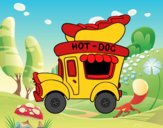 Desenho Food truck de Cachorro-quente pintado por BIAJO