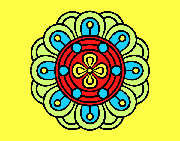 Desenho Mandala flor criativo pintado por IsabelDiva