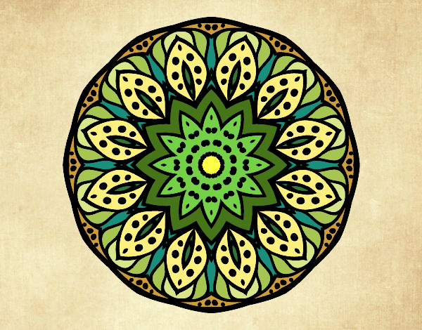 Desenho Mandala natureza pintado por jupesil