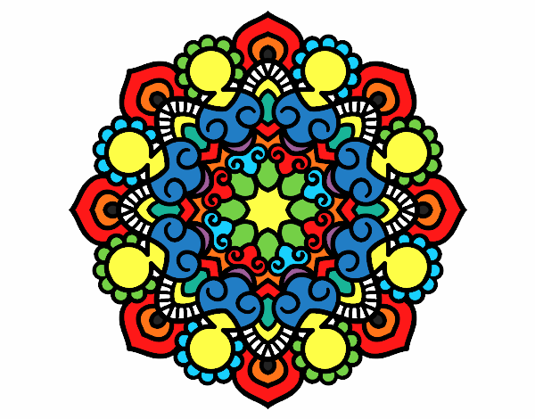 Desenho Mandala reunião pintado por brankuzo 