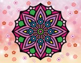 Desenho Mandala simetria simples pintado por jupesil
