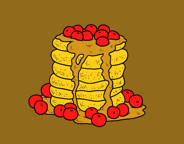 Desenho Pancakes pintado por BIAJO
