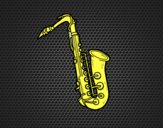 Desenho Um saxofone tenor pintado por BIAJO