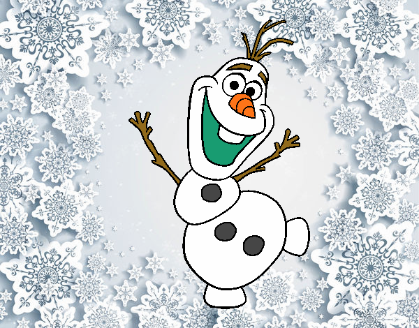 Desenho Frozen Olaf a dançar pintado por joana2003