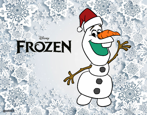 Desenho Frozen Olaf em Natal pintado por joana2003