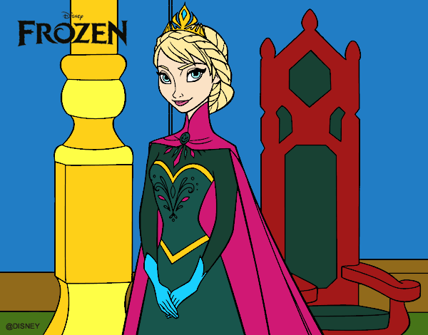Desenho Frozen Rainha Elsa pintado por joana2003