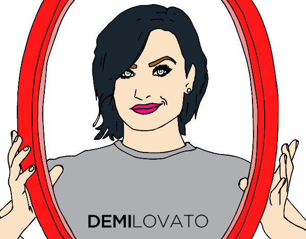 Desenho Demi Lovato Popstar pintado por DudaReis