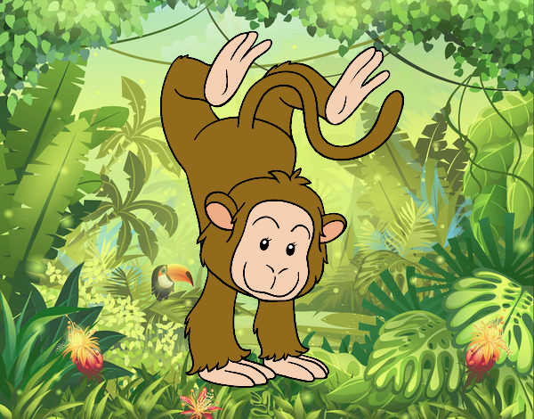 Desenho Equilibrista macaco pintado por Springtrap