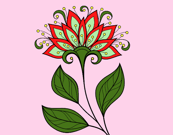 Desenho Flor decorativa pintado por CRIADO