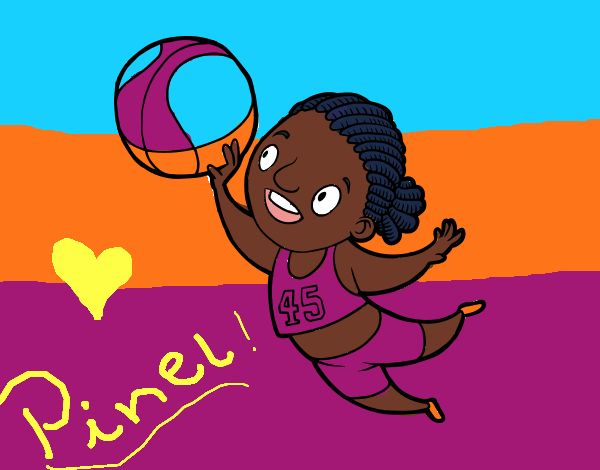 Desenho Jogador de voleibol pintado por AndressaBR